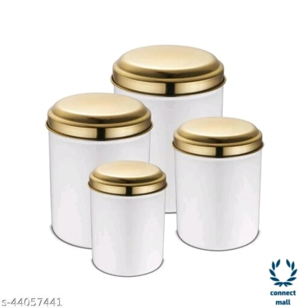 Modern Jars & Containers - LXHXW:13.5X16.5X13.5 cm, White, Stainless Steel, Pack of :4